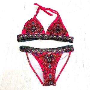 Colorful Pink Bikini Set